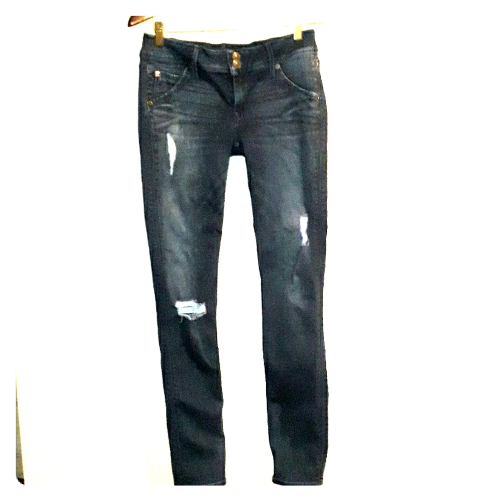 HUDSON Collin Flap Pocket Skinny Distressed Jeans